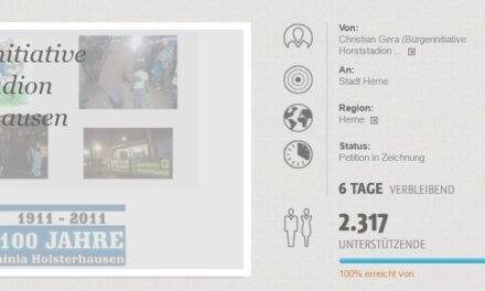 Online Bürgerinitiative Horststadion war ein voller Erfolg!