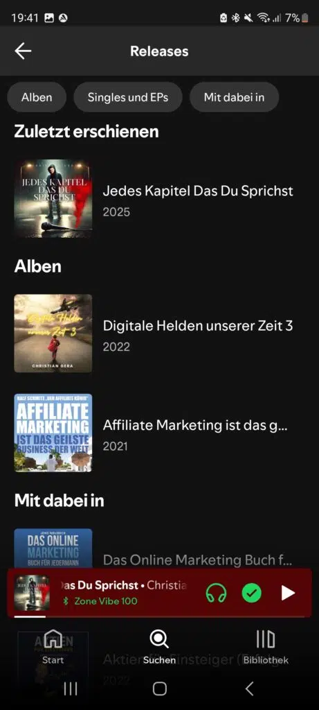 Hörbücher hören auf Spotify