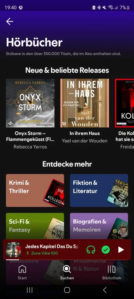 Meine Hörbücher auf Spotify