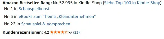 Amazon Bestseller Rang Hörbuchsprecher Titan