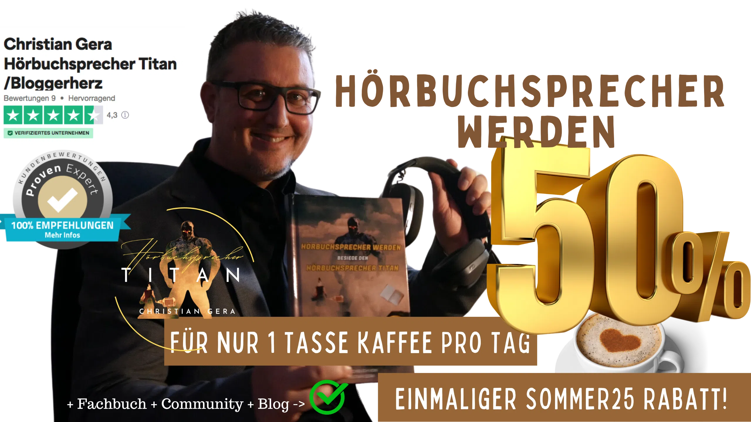 Hörbuchsprecher werden mit Christian Gera und dem Hörbuchsprecher Titan Kurs