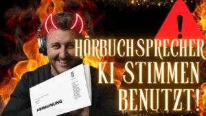 Achtung Hörbuchsprecher KI Stimmen Abmahnung