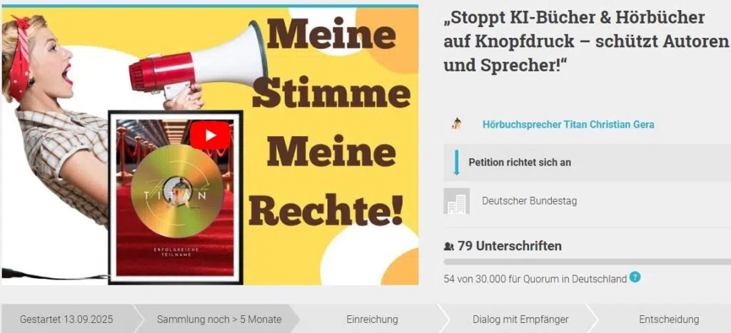 Hörbuchsprecher Petition 1