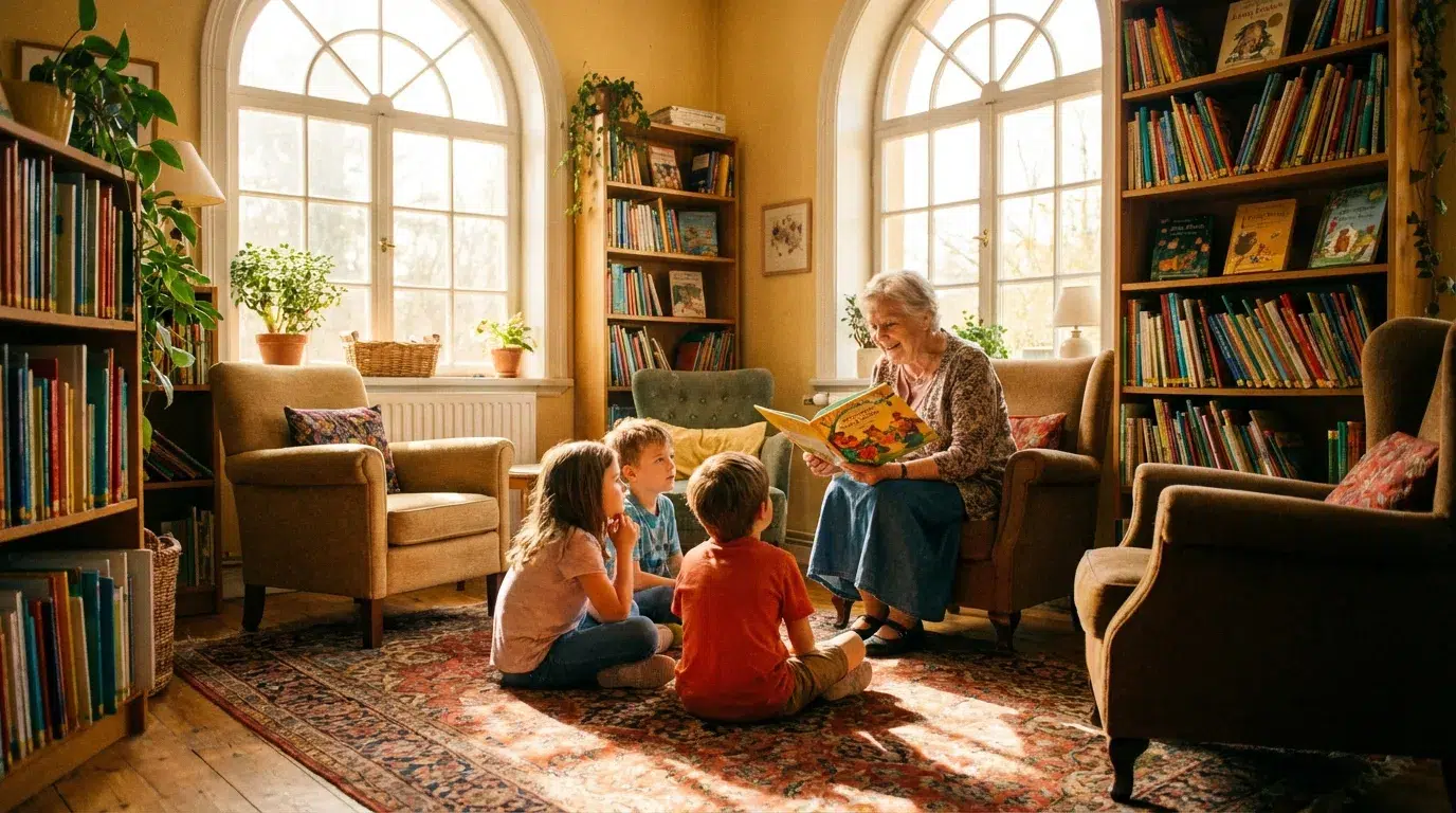 Erfahre, was eine Vorleseoma ist, ihre Rolle beim Bundesweiten Vorlesetag und welche Chancen sich für angehende Hörbuchsprecher ergeben.