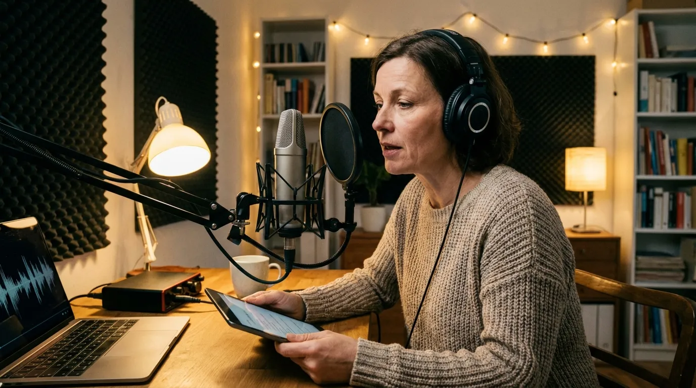 Welche Sprachtrainings helfen bei der Arbeit als Hörbuchsprecher? Erfahre, wie Du Deine Stimme trainierst und professionell einsetzt.