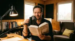 Der Traum vom Buch vorlesen zu leben: Erfahre, wie Du Hörbuchsprecher wirst, mit Deiner Stimme Geld verdienst und nachhaltig eine Karriere aufbaust.