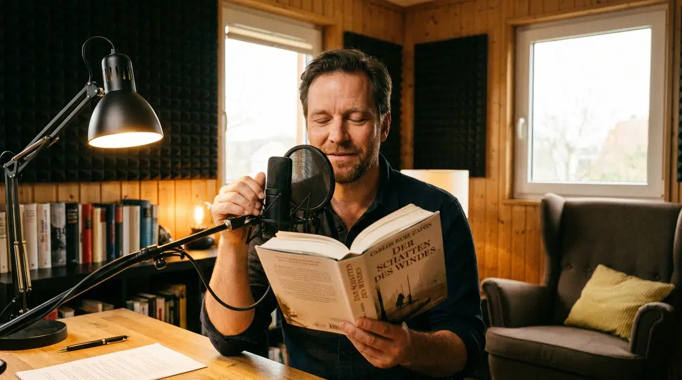 Der Traum vom Buch vorlesen zu leben: Erfahre, wie Du Hörbuchsprecher wirst, mit Deiner Stimme Geld verdienst und nachhaltig eine Karriere aufbaust.