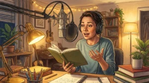 Entdecke den Job Bücher Lesen als Hörbuchsprecher: Einstieg, Nebenjob, Quereinstieg, Onlinekurs, Einkommen, Technik, Praxis und Tipps.