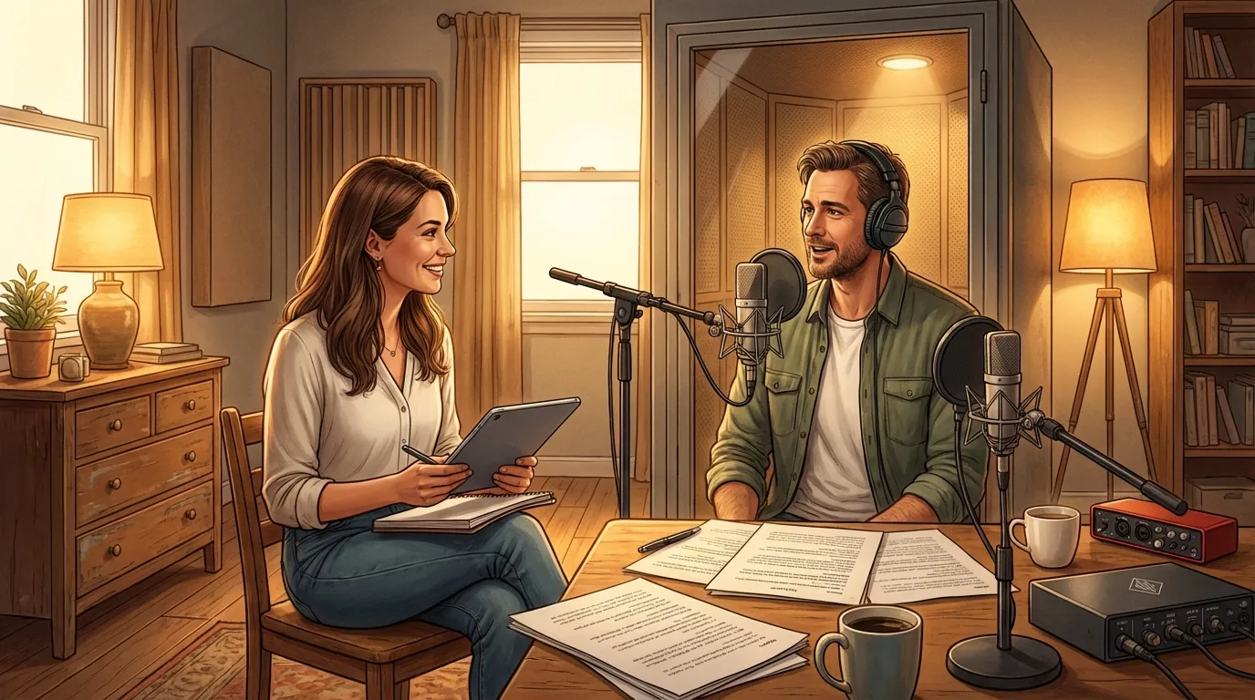 Praxisnahe Anleitung zur Zusammenarbeit mit einem Hörbuchsprecher für Selfpublisher – von Planung über Kosten bis zur Qualitätssicherung.