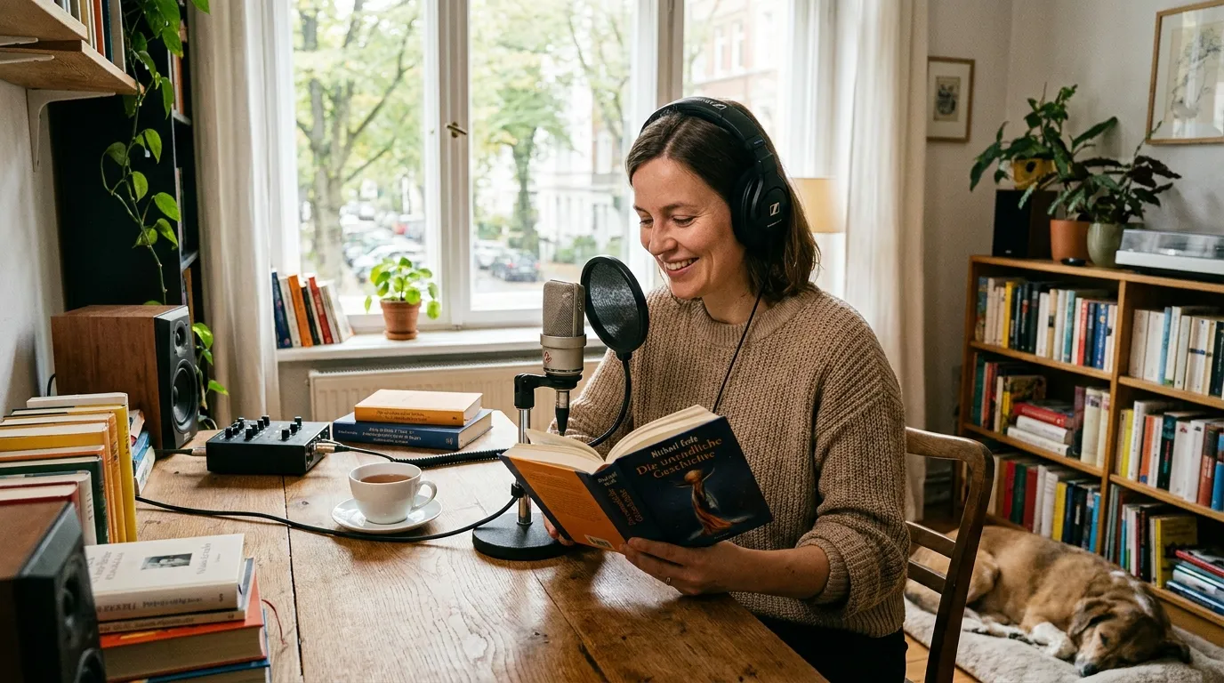 Der Alltag eines Sprechers: So arbeiten Hörbuchsprecher, wie der Einstieg gelingt und wie du mit deiner Stimme Geld verdienen kannst.