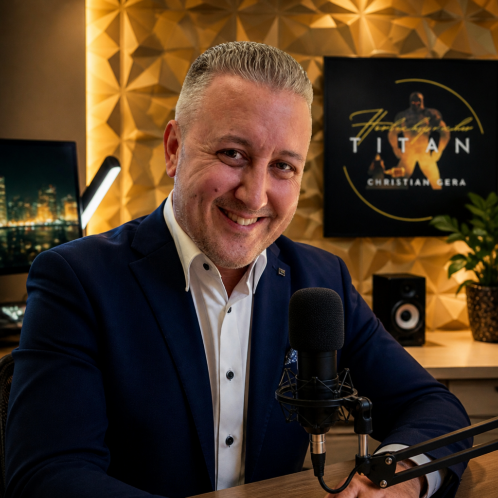 Christian Gera Hörbuchsprecher Titan im eigenen Homestudio als Hörbuchsprecher Aufnahme für seinen Onlinekurs